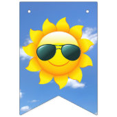 Sonnenschein mit Sonnenbrille Wimpelkette (Erste Fahne)