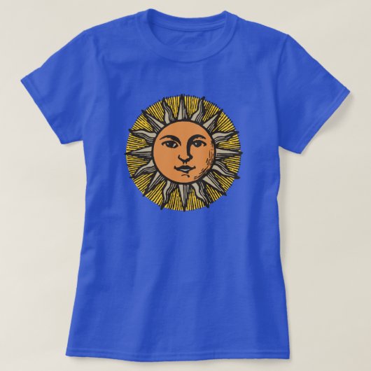 Sonnenschein mit Vintagem Lächeln T-Shirt (Design vorne)