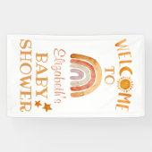 Sonnenschein, Mond, Regenbogen und Sterne Willkomm Banner (Horizontal)