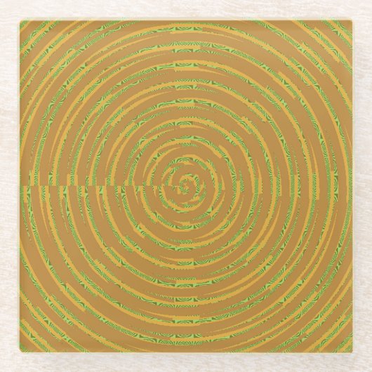 Sonnenschein-Muster Glasuntersetzer (Vorderseite)