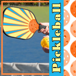 Sonnenschein Orange Pickleball Gelbe Liegen am Was Schläger