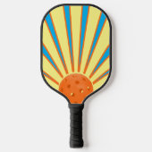 Sonnenschein Orange Pickleball Gelbe Liegen am Was Schläger (Vorderseite)