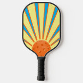 Sonnenschein Orange Pickleball Gelbe Liegen am Was Schläger (Rückseite)