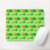 Sonnenschein, Palmen und Flip Flops Mousepad (Mit Mouse)