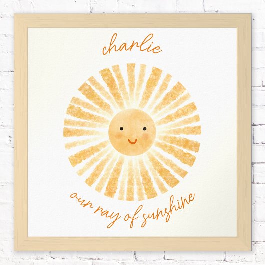 Sonnenschein Personalisiertes Kinderzimmer Dekor P Poster