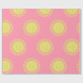 Sonnenschein Pink Sun Wrapping Paper Geschenkpapier (Flach)