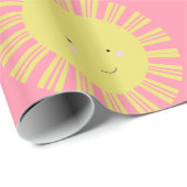 Sonnenschein Pink Sun Wrapping Paper Geschenkpapier (Rolleneckpunkt)