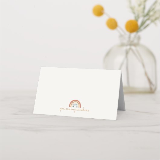 Sonnenschein-Platzkarte Geburtstag oder Babydusche Platzkarte (Rückseite)