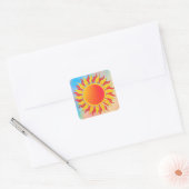 Sonnenschein Quadratischer Aufkleber (Umschlag)