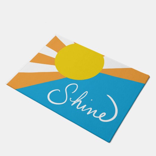 Sonnenschein-Rays des Glücks von @ Cathy Thompson Fußmatte (Schrägansicht)