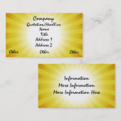 Sonnenschein Rays Visitenkarten Visitenkarte (Vorne/Hinten)