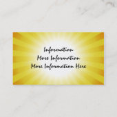 Sonnenschein Rays Visitenkarten Visitenkarte (Rückseite)