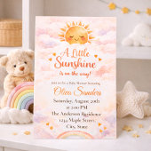Sonnenschein-Regenbogen-Baby-Party Einladung