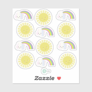 Sonnenschein Regenbogen Kawaii Kollektion Planer Aufkleber