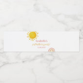 Sonnenschein Regenbogen Wasser Flasche Etikett Geb (Einzelnes Label)