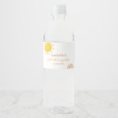 Sonnenschein Regenbogen Wasser Flasche Etikett Geb (Vorderseite)