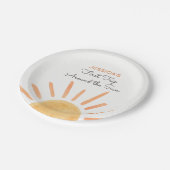 Sonnenschein-Regenbogenreise Rund um die Sonne 1. Pappteller (Schrägansicht)