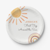 Sonnenschein-Regenbogenreise Rund um die Sonne 1. Pappteller (Vorderseite)