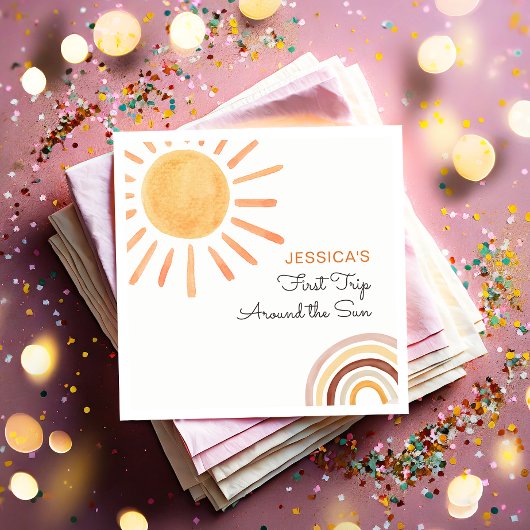 Sonnenschein-Regenbogenreise Rund um die Sonne 1.  Serviette