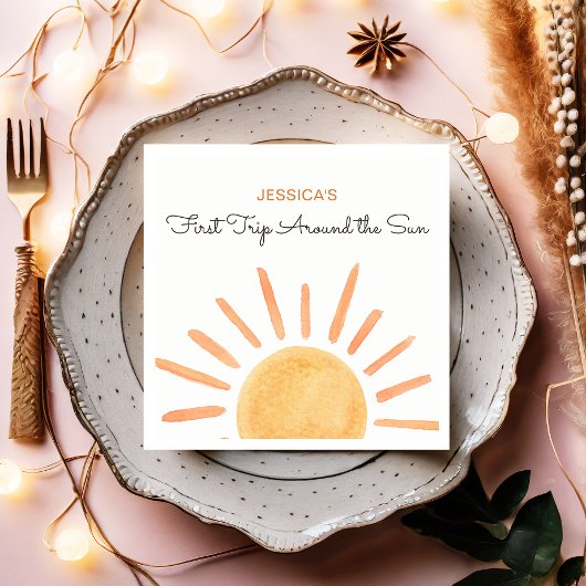 Sonnenschein-Regenbogenreise Rund um die Sonne 1. Serviette