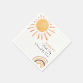 Sonnenschein-Regenbogenreise Rund um die Sonne 1. Serviette (Ecke)