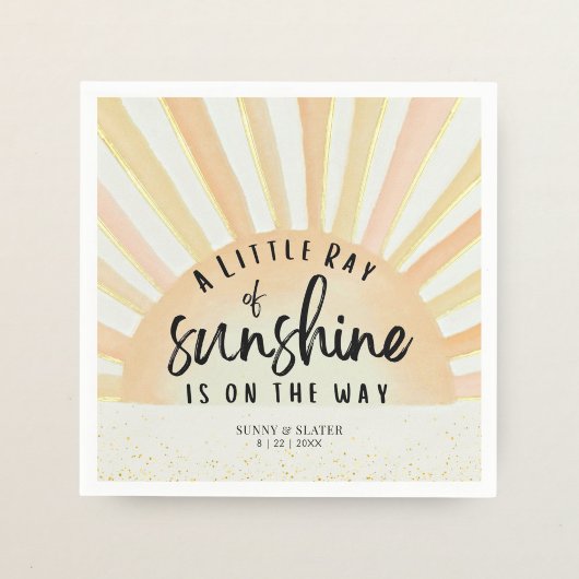 Sonnenschein Retro Summer Beach Baby Dusche Serviette