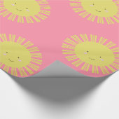 Sonnenschein Rosa Geschenkpapier (Ecke)