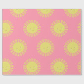 Sonnenschein Rosa Geschenkpapier (Flach)