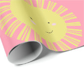 Sonnenschein Rosa Geschenkpapier (Rolleneckpunkt)