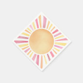 Sonnenschein Rosa Sonne Serviette (Ecke)