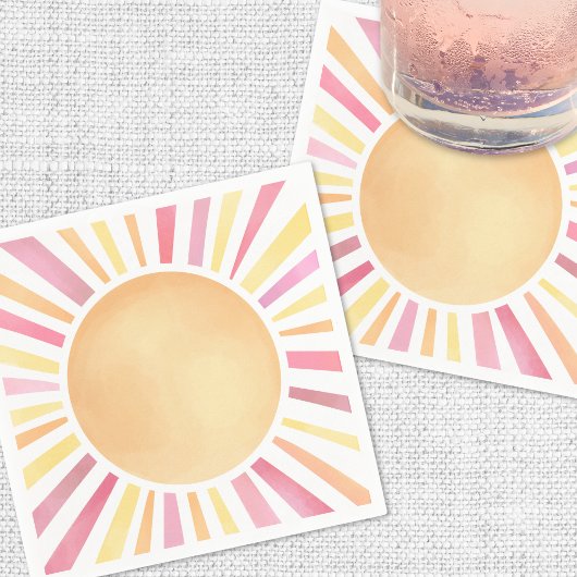 Sonnenschein Rosa Sonne Serviette