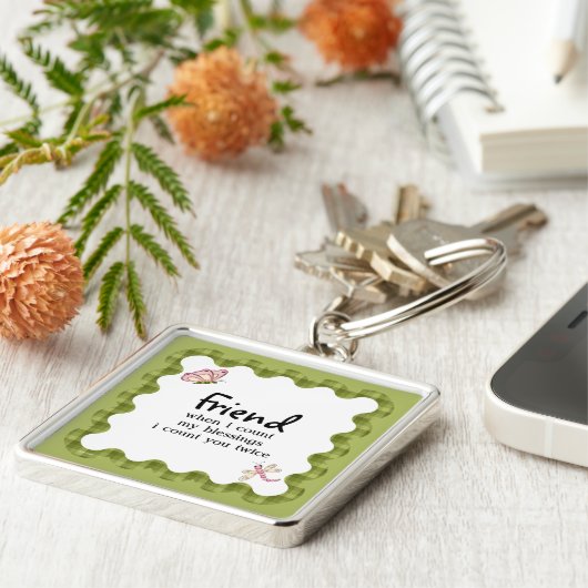 Sonnenschein-Schmetterlings-Freundschafts-Segen Schlüsselanhänger (Seite)