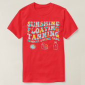 Sonnenschein schwimmendes Bräunungsbein T-Shirt (Design vorne)