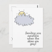 Sonnenschein senden - Niedlich Wohlfühlen Postkart Postkarte (Vorne/Hinten)