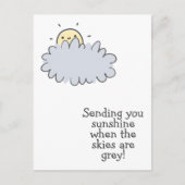 Sonnenschein senden - Niedlich Wohlfühlen Postkart Postkarte (Vorderseite)