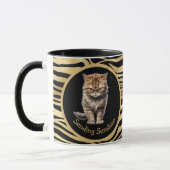 Sonnenschein senden oder Ihren Text lustige Tabby  Tasse (Links)