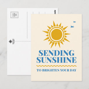 Sonnenschein senden, um Ihren Tag aufzuhellen Post Postkarte