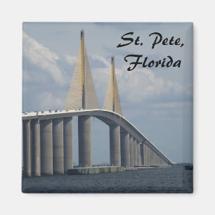 Sonnenschein Skyway Brücken-Florida-Foto-Magnet Magnet