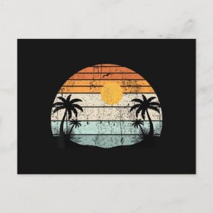 Sonnenschein Sommer Stimmung Palmen Strand Retro T Feiertagspostkarte