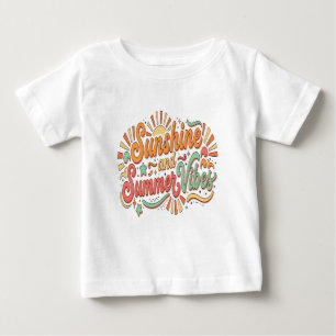 Sonnenschein Sommer Stimmung Retro Gutes Gefühl Baby T-shirt