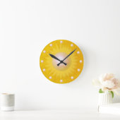 Sonnenschein Sonne Golden Gelb Sonnenschein Runde Wanduhr (Zuhause)