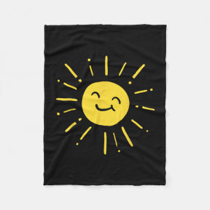 Sonnenschein Sonne Lächelnd Niedlich Liebe Sommer Fleecedecke