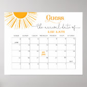 Sonnenschein, Sonne Ratet den Fälligkeitskalender Poster (Vorne)