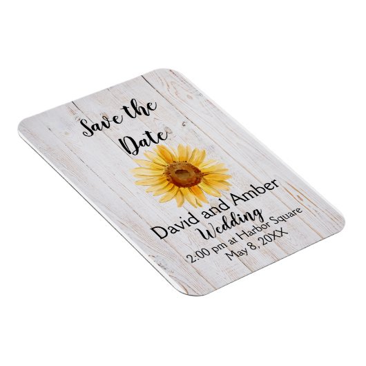 Sonnenschein Sonnenblumen Speichern Sie das Date M Magnet (Rechte Seite)