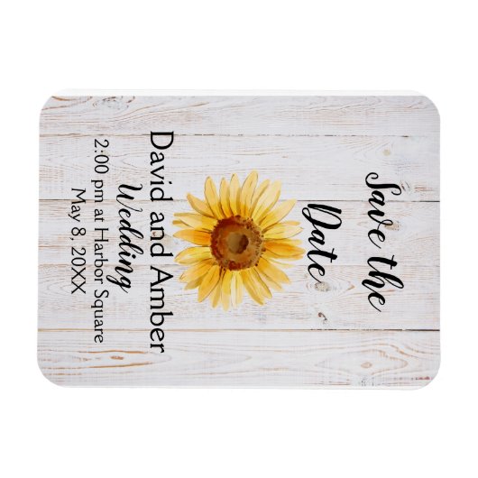 Sonnenschein Sonnenblumen Speichern Sie das Date M Magnet (Horizontal)