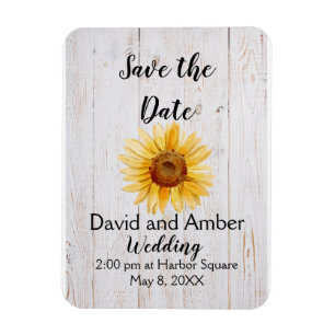 Sonnenschein Sonnenblumen Speichern Sie das Date M Magnet