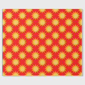 Sonnenschein-Sonnendesign auf Rot Geschenkpapier (Flach)
