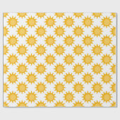 Sonnenschein-Sonnendesign auf Weiß Geschenkpapier (Flach)