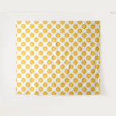 Sonnenschein-Sonnendesign auf Weiß Wandteppich (Vorderseite (Horizontal))
