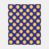 Sonnenschein-Sonnenmuster-Design auf Blau Fleecedecke (Vorderseite)